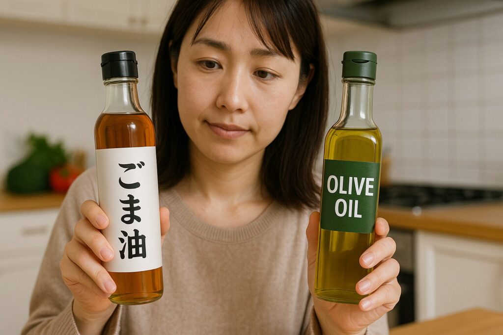 ごま油とオリーブオイルどっちがいい？健康やダイエット面での違いを比較
