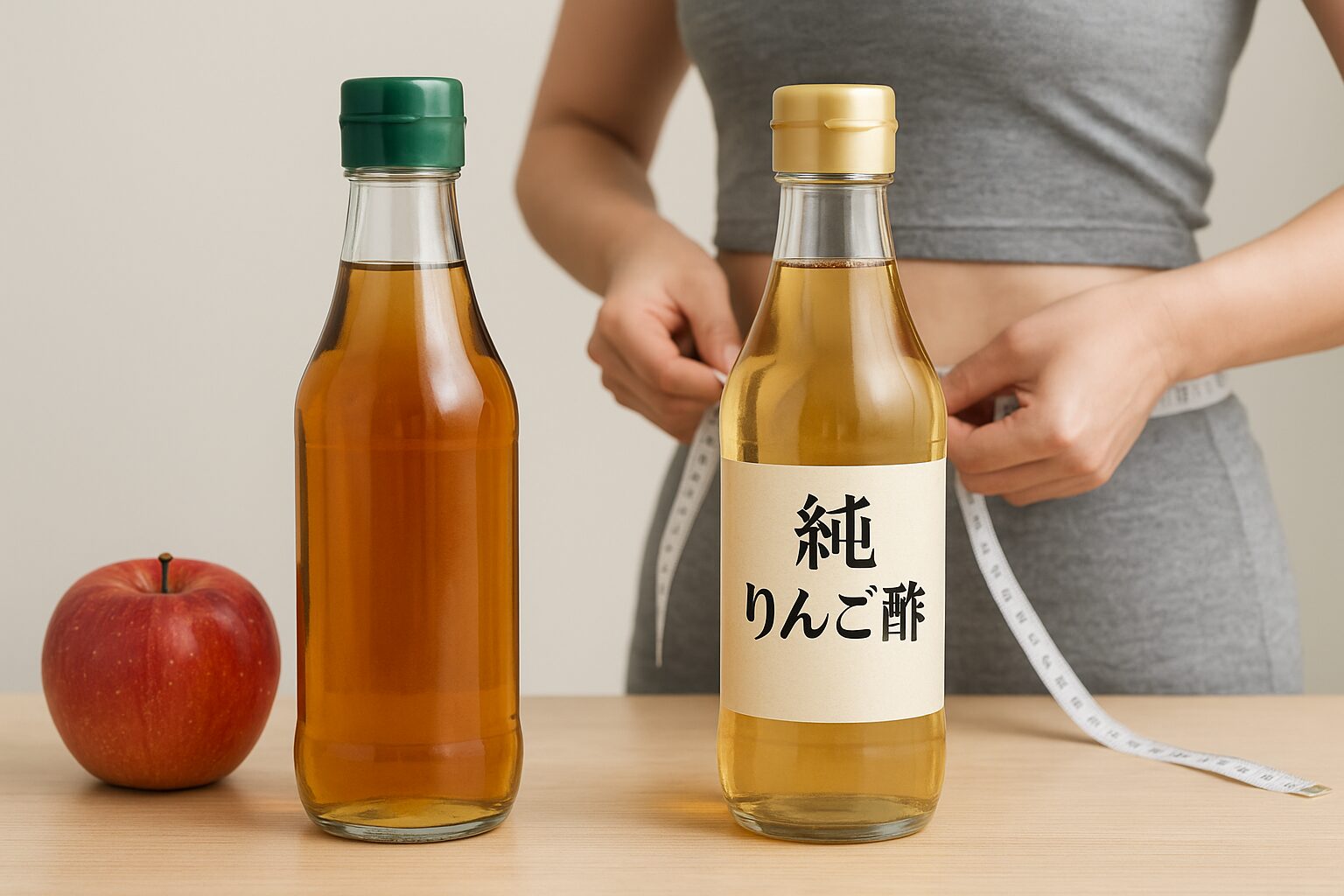 リンゴ酢と純りんご酢の違いでダイエット効果に差が出る？効果的な飲み方も解説！