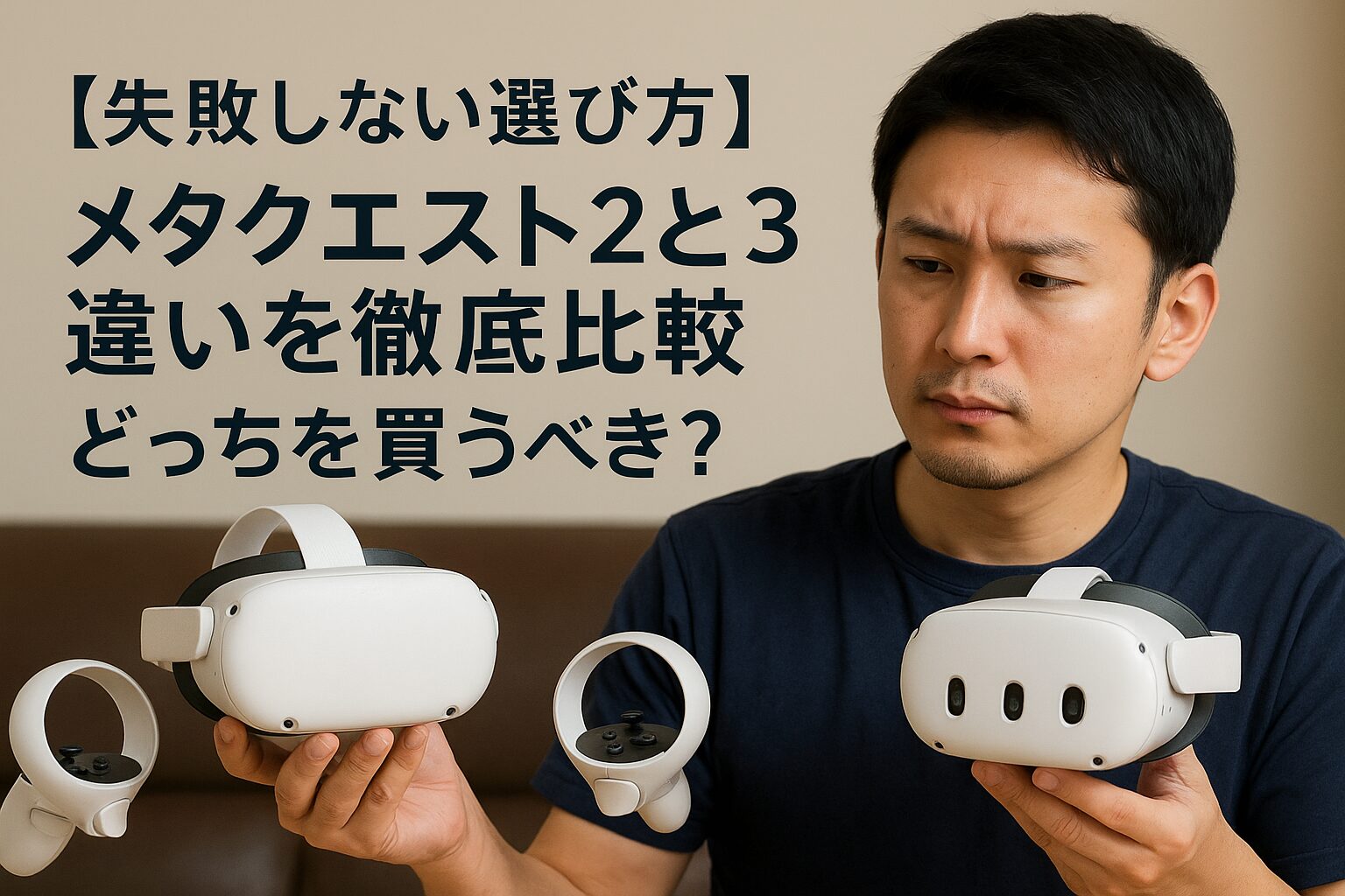【失敗しない選び方】メタクエスト2と3の違いを徹底比較｜