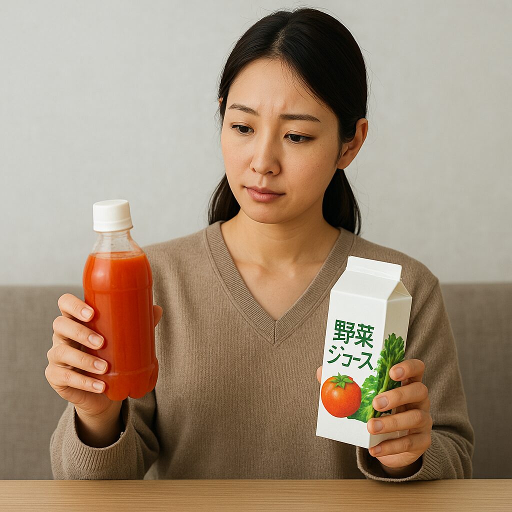 野菜ジュースのペットボトルと紙パックの違いを栄養と味わいから見る