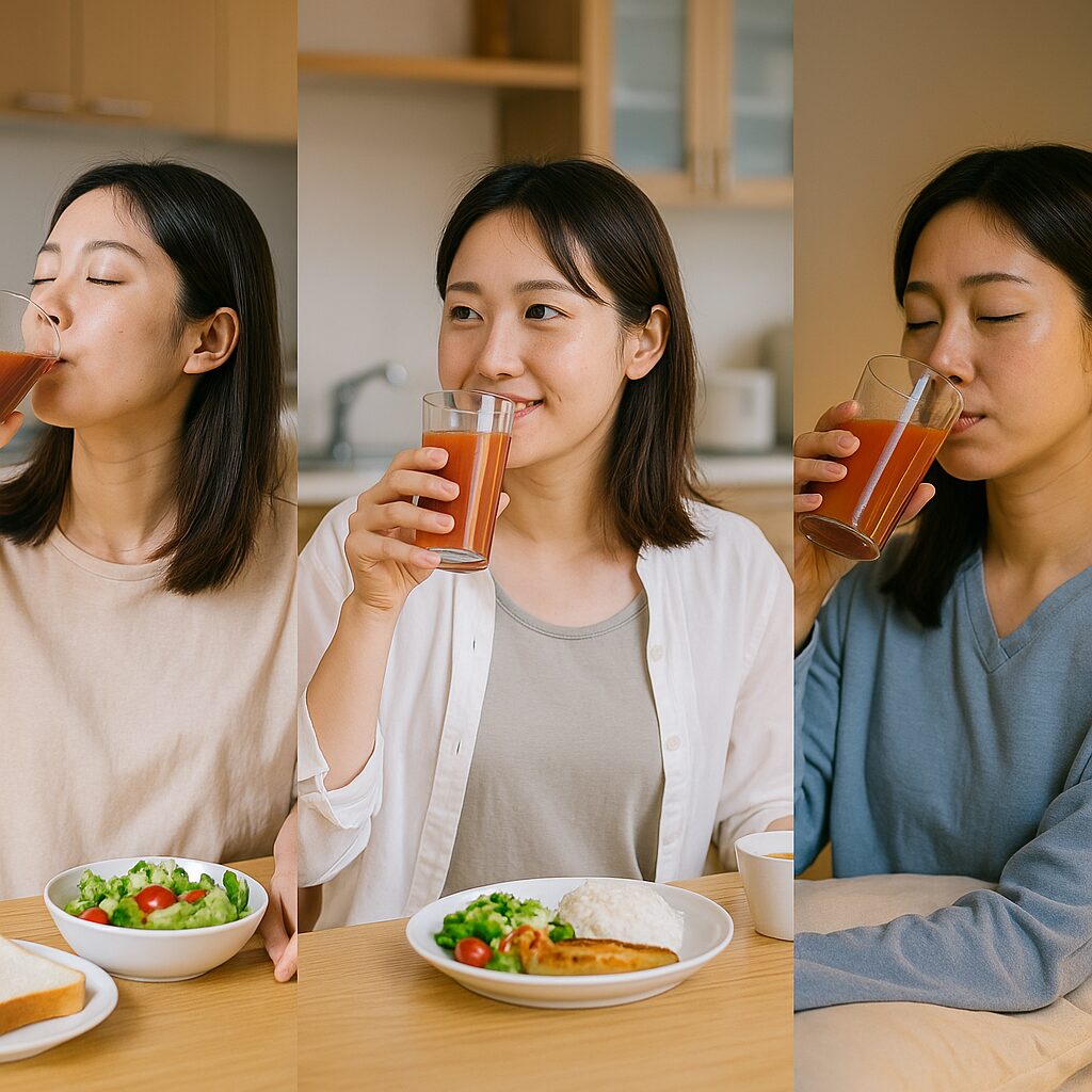 野菜ジュース 飲むタイミングで変わる朝と夜の効果