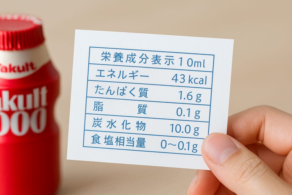 ヤクルト1000 カロリーオフの成分は何が違うの？