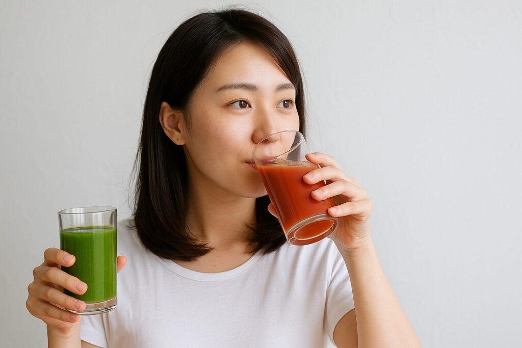 トマトジュースと野菜ジュースダイエット効果の比較
