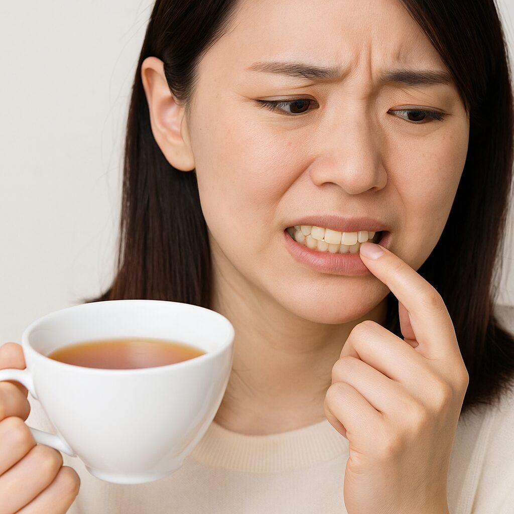 ルイボスティーで歯が茶色く見えることはある？