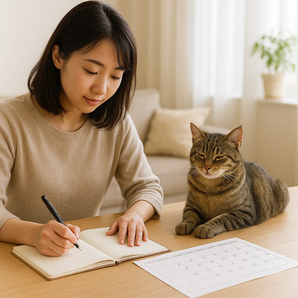猫の年齢を簡単に計算できる早見表