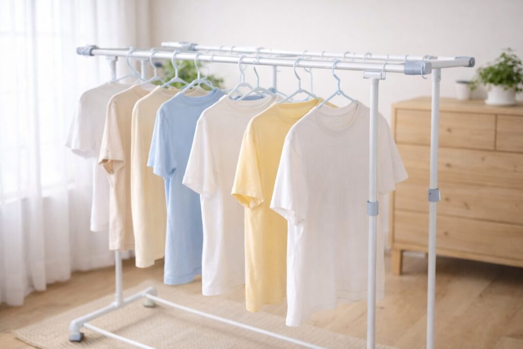 部屋干ししている洗濯物(室内)