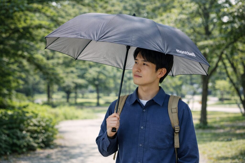 アウトドアブランド風の男性用日傘
