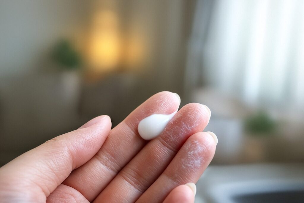 手荒れしやすい冬のシーン