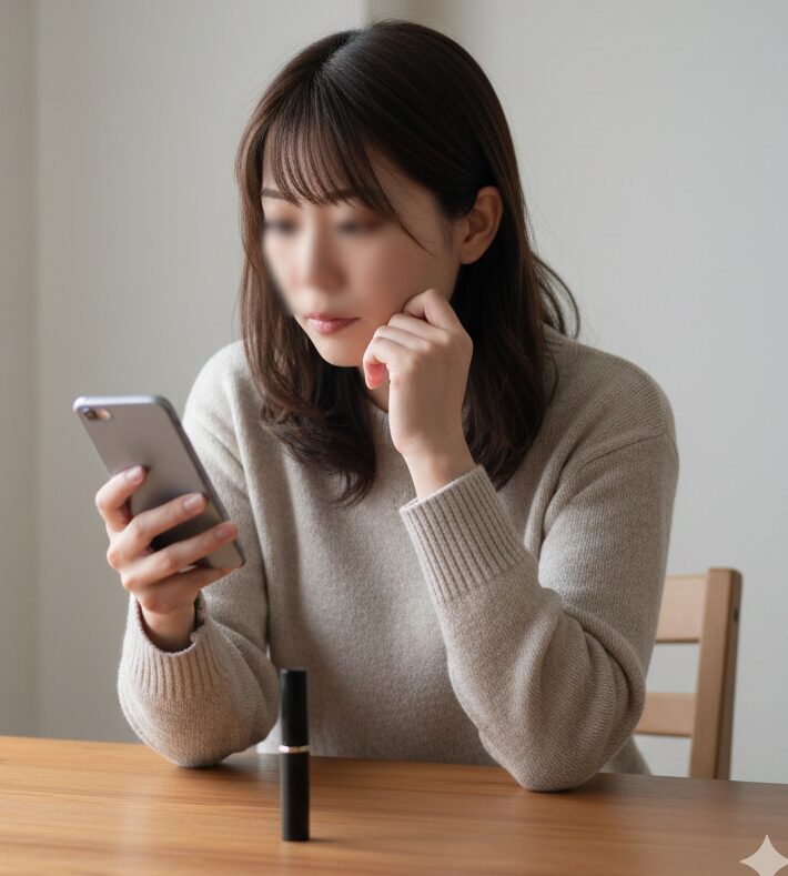 比較検討中の自然な構図。