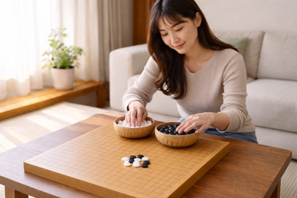 囲碁初心者が最初に覚える動作