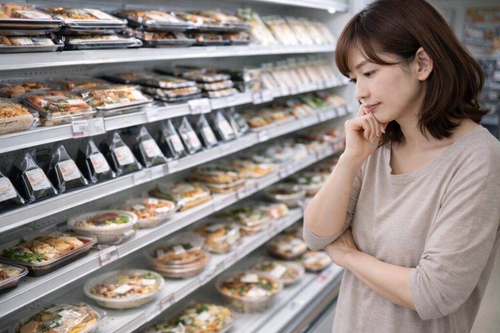 コンビニでも手軽に亜鉛をとれるか悩んでいる様子。