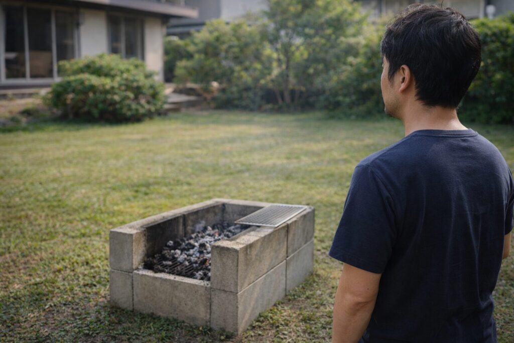 U字溝の後かたずけの様子