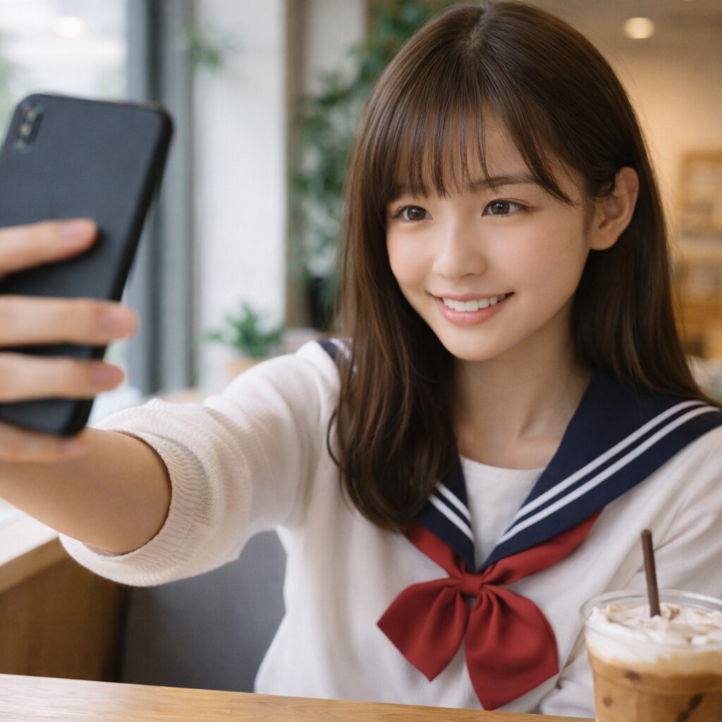 インスタのプロフィール設定をしている様子
