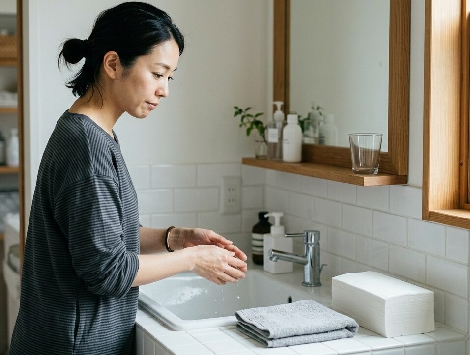 タオルをやめてペーパータオルを導入するか検討している