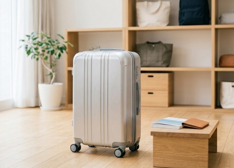 シルバーのスーツケースの特徴
