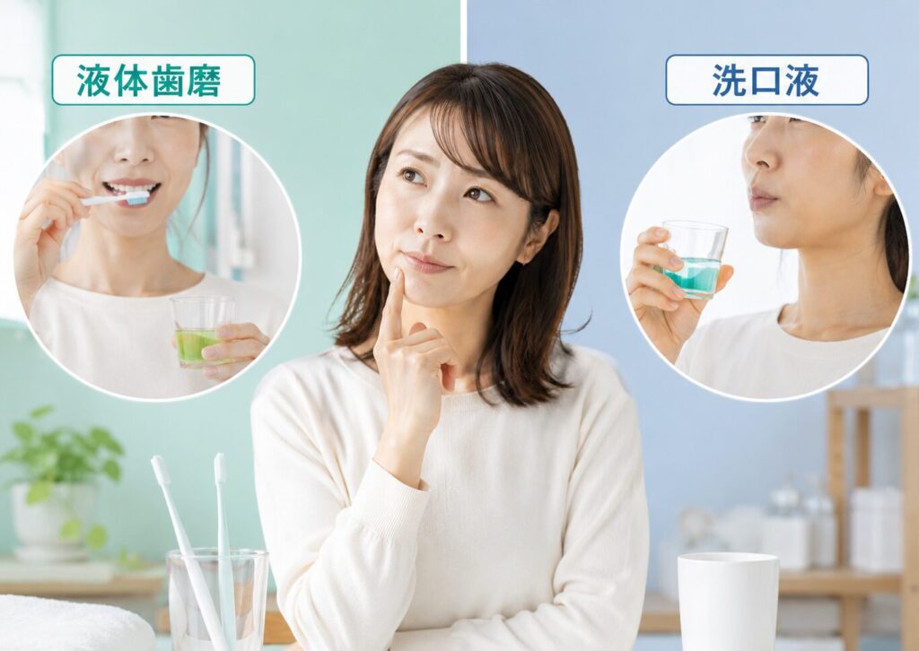 リステリンはどれがいい?か悩んでいる様子