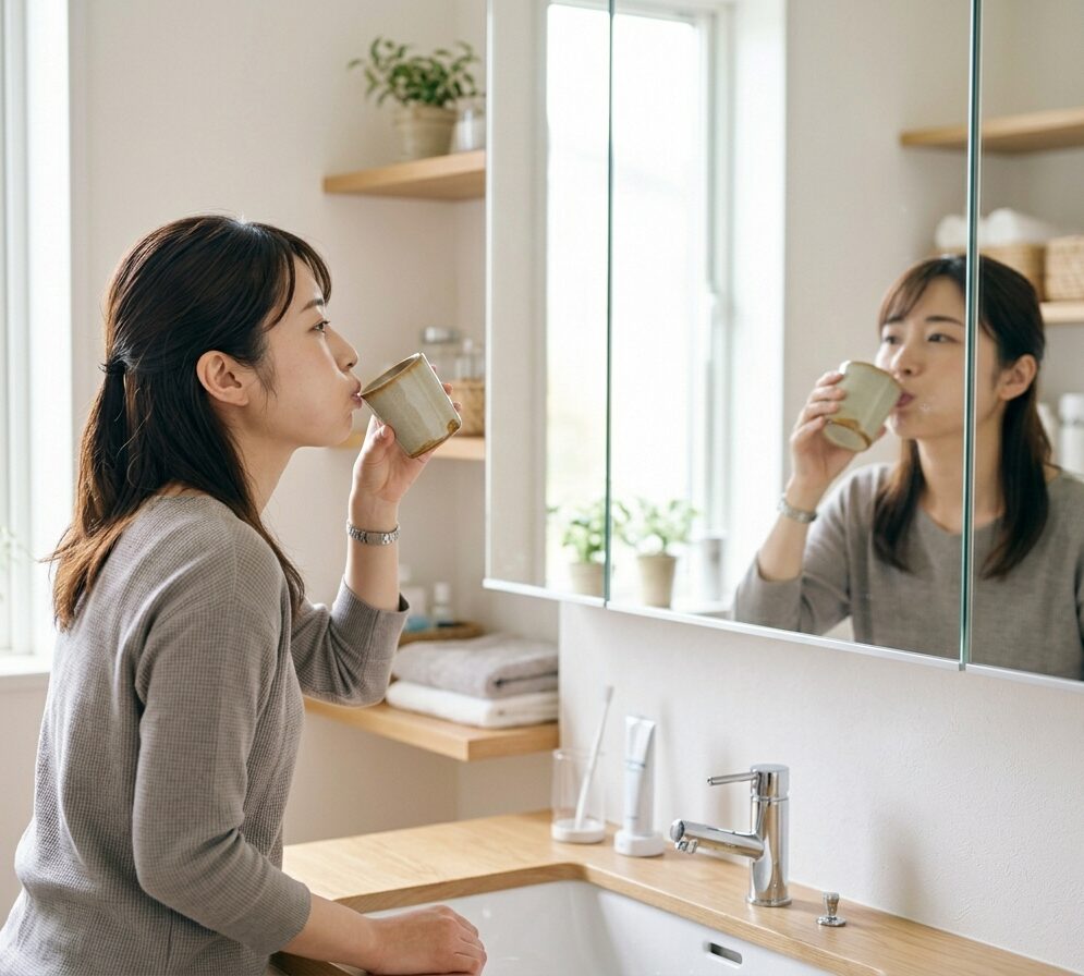 リステインのノンアルコール処方使っている様子