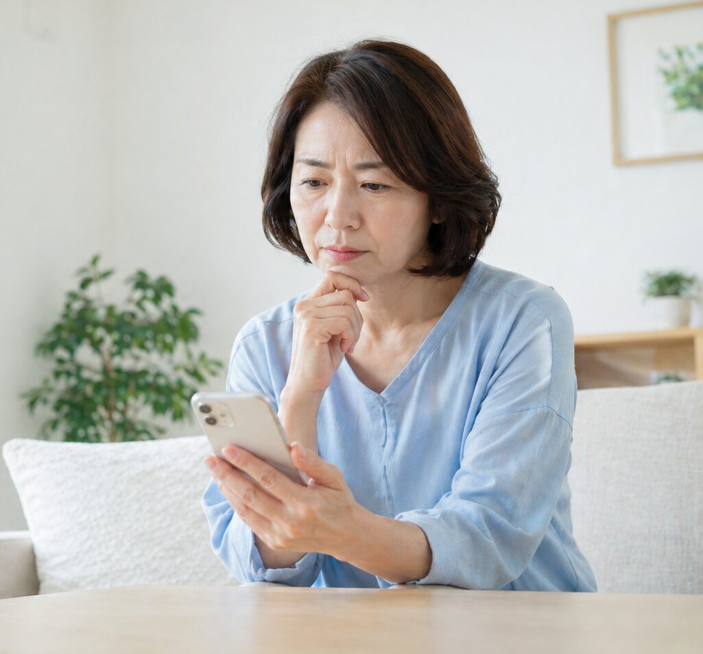 あゆみの宝の口コミを調べている様子