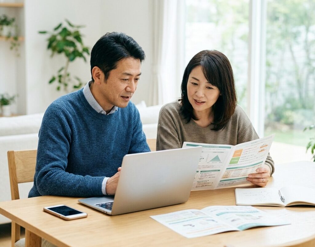 セコムの見守りサービスを検討している様子
