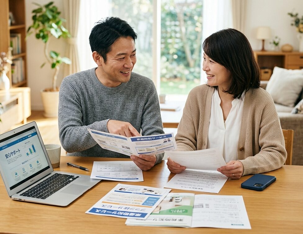 セコムの資料請求を検討している様子